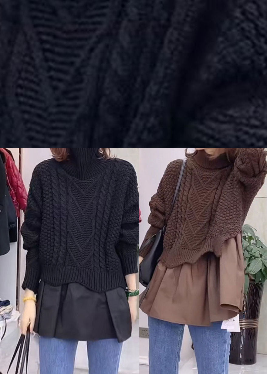 Pull en Tricot à Col Roulé pour Femme 4