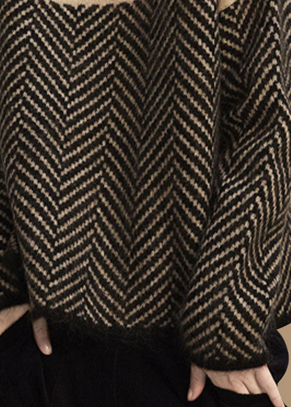Pull en Tricot à Col Roulé pour Femme en Kaki 3