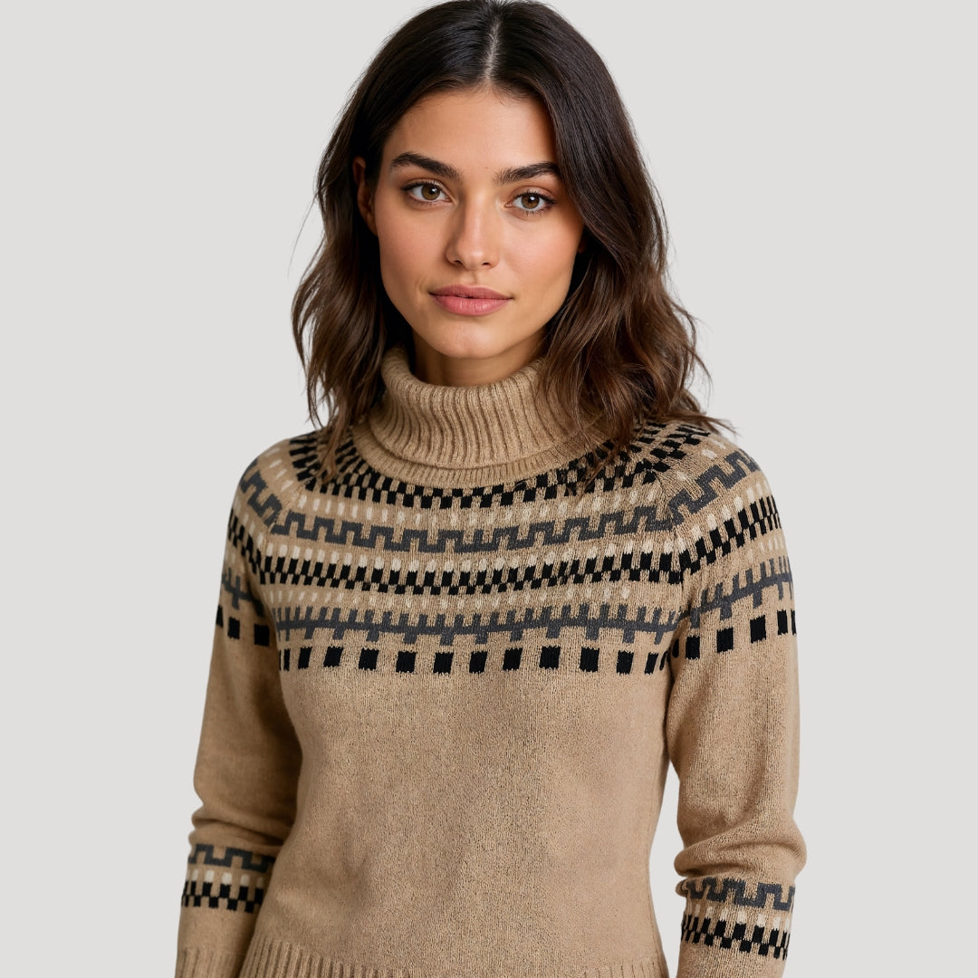 Pull en Tricot à Col Roulé pour Femmes Printemps 2