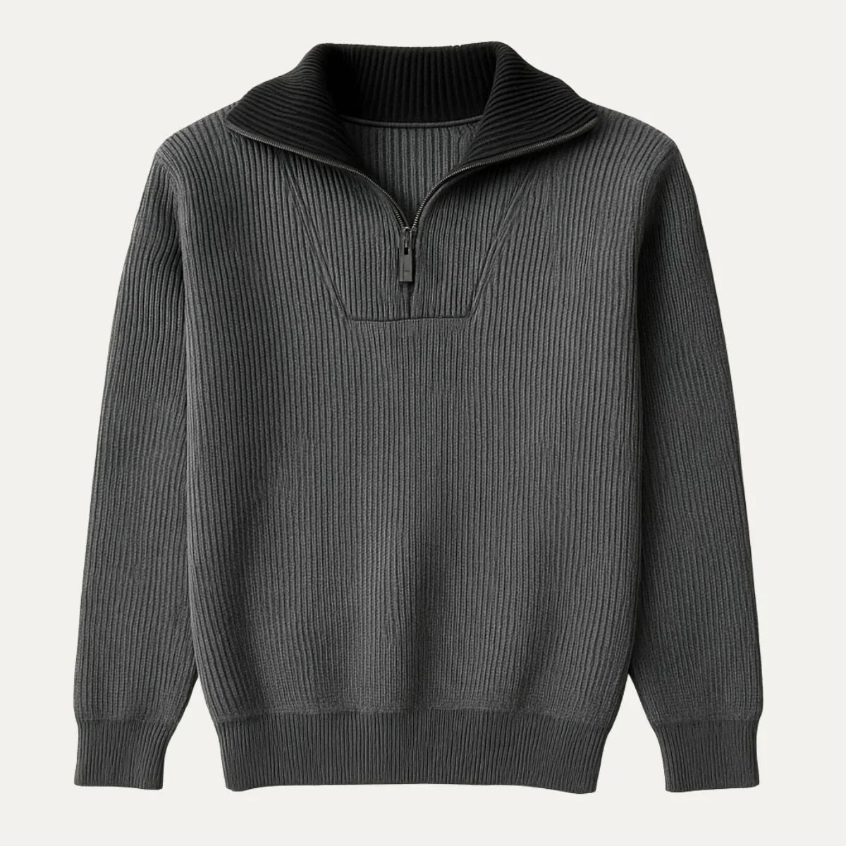 Pull en Tricot à Quart de Zip pour Hommes Chic 3