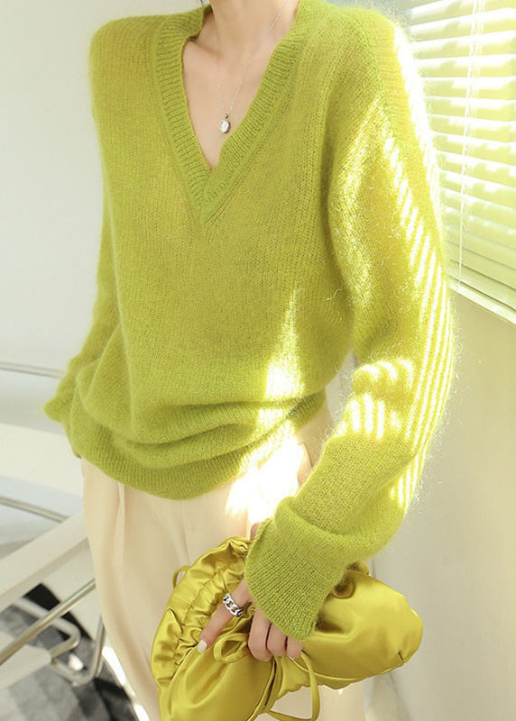 Pull en V pour Femme Automne Fluorescent 0