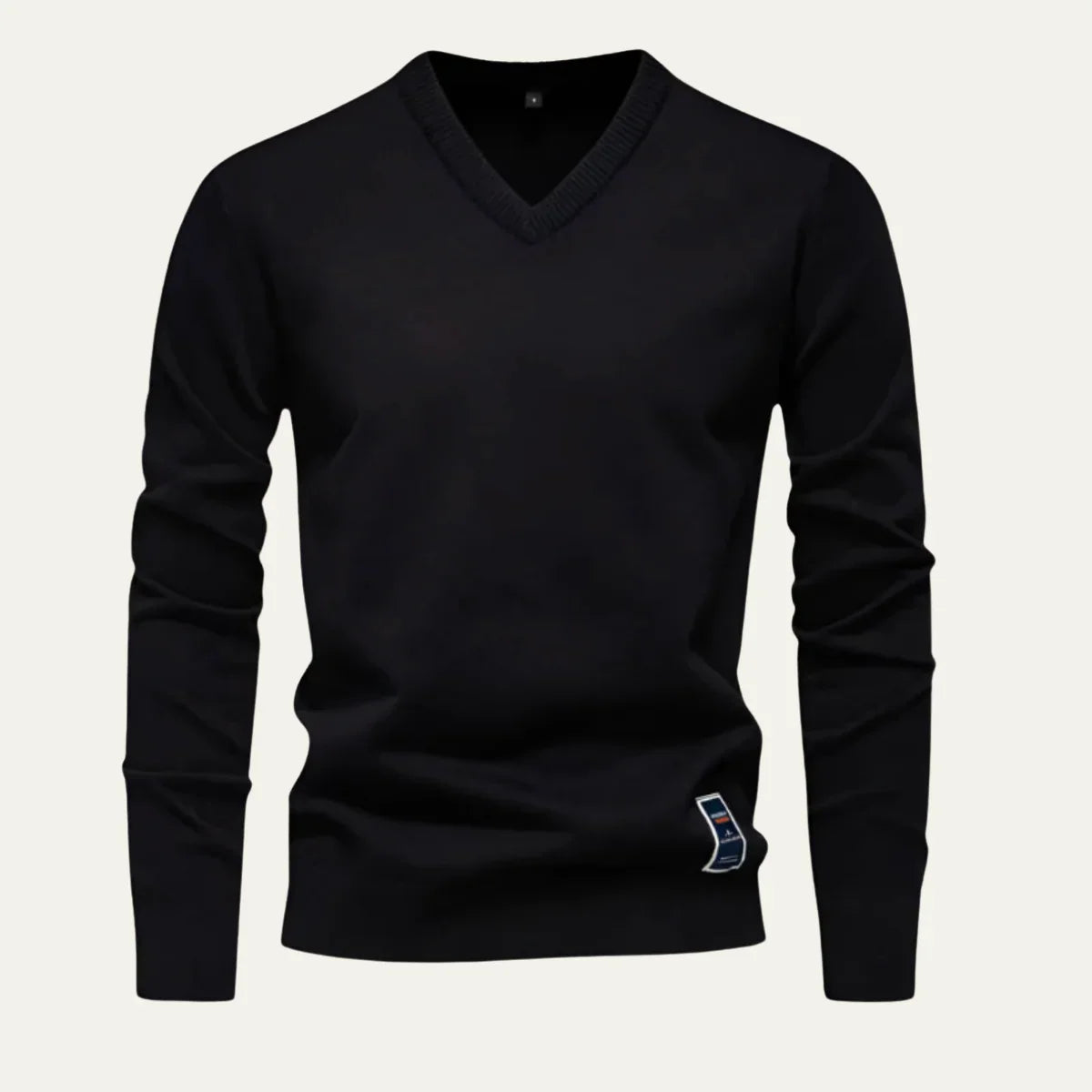 Pull en tricot à col en V pour hommes 1