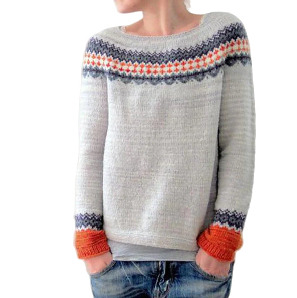Pull pour Femme à Col Rond Confortable 0