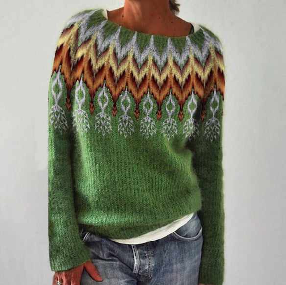 Pull pour Femme à Col Rond Confortable 2
