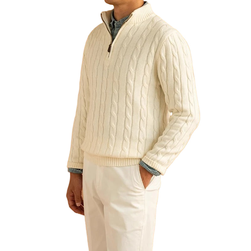 Pull pour Hommes Col Montant en Jacquard 0
