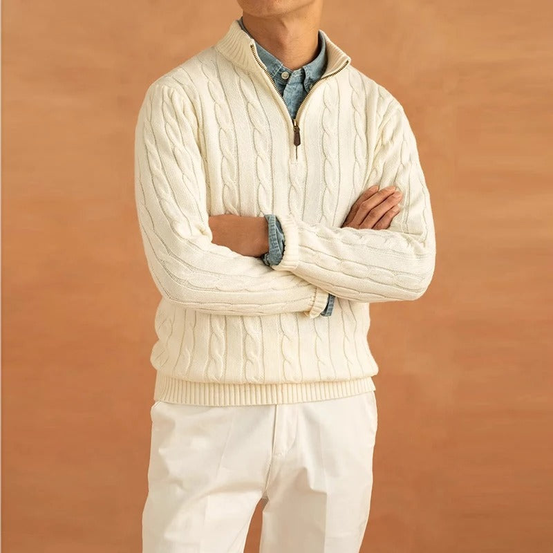 Pull pour Hommes Col Montant en Jacquard 1