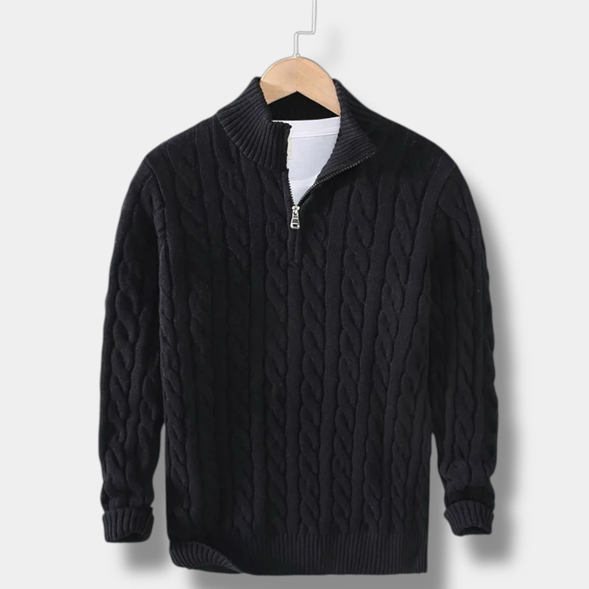 Pull pour Hommes Col Montant en Jacquard 8