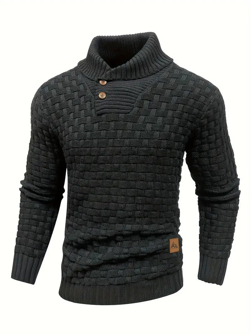 Pull pour Hommes Tricoté Élégant en Coton et Acrylique