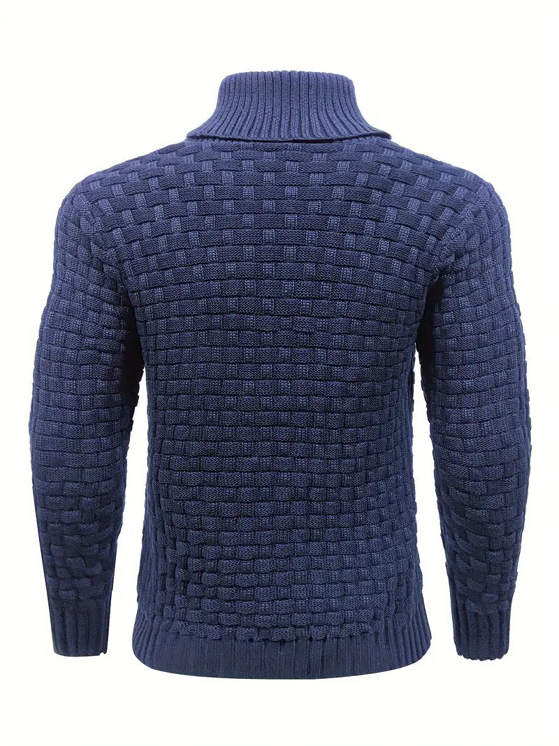 Pull pour Hommes Tricoté Élégant en Coton et Acrylique