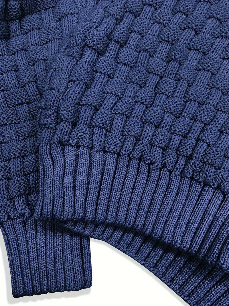 Pull pour Hommes Tricoté Élégant en Coton et Acrylique