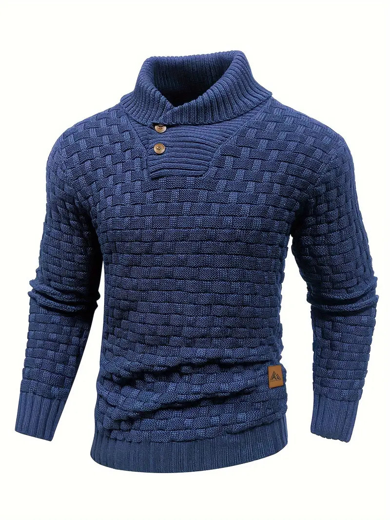 Pull pour Hommes Tricoté Élégant en Coton et Acrylique