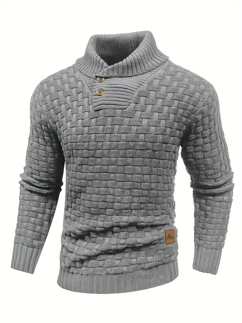 Pull pour Hommes Tricoté Élégant en Coton et Acrylique