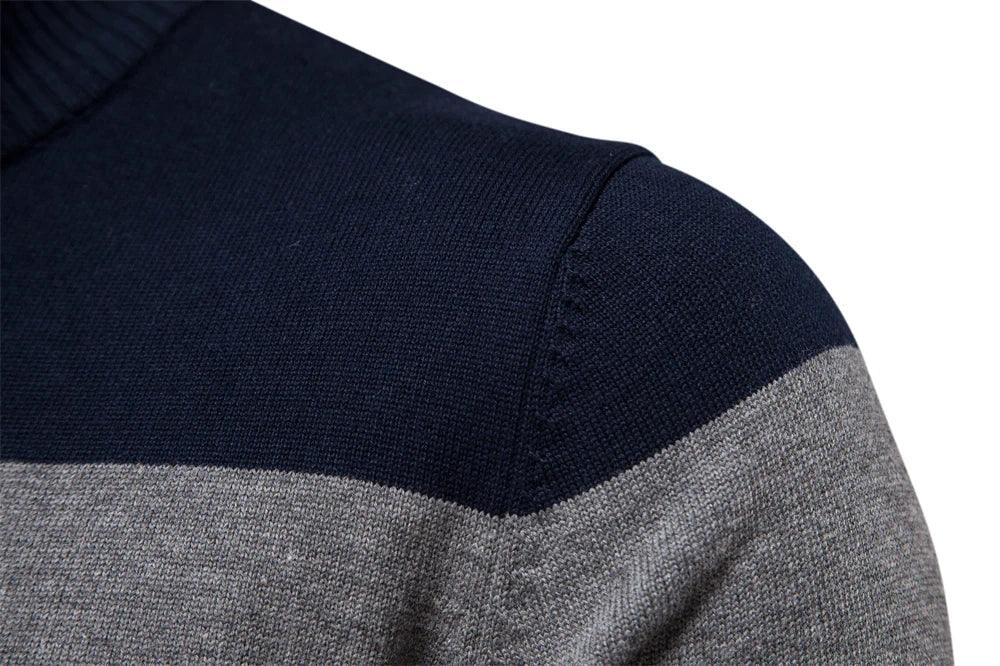 Pull pour hommes à quart de zip et design rayé 6