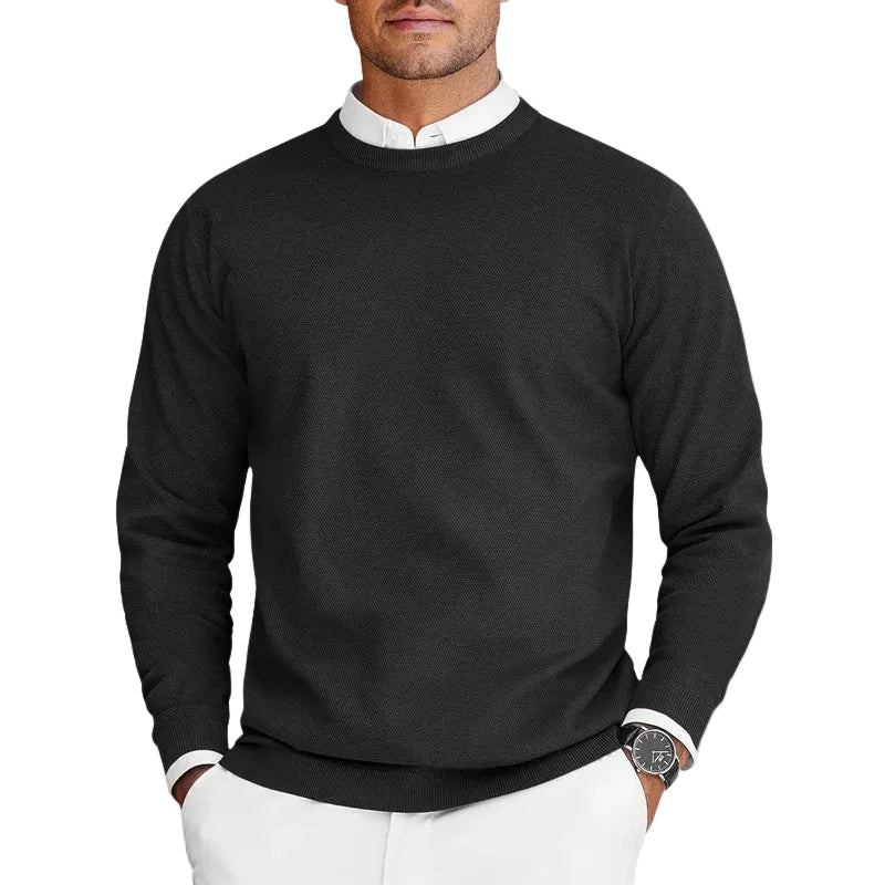 Pull pour hommes décontracté à col rond 0