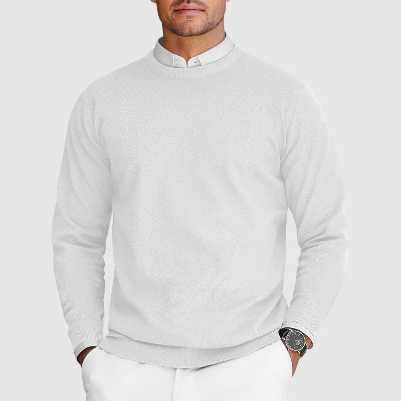 Pull pour hommes décontracté à col rond 1