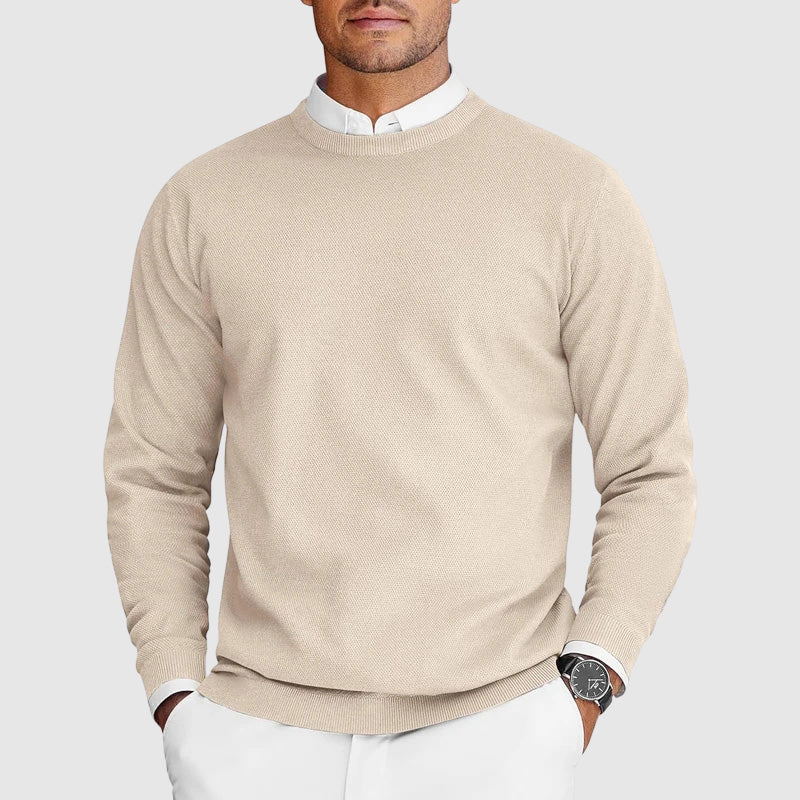 Pull pour hommes décontracté à col rond 2