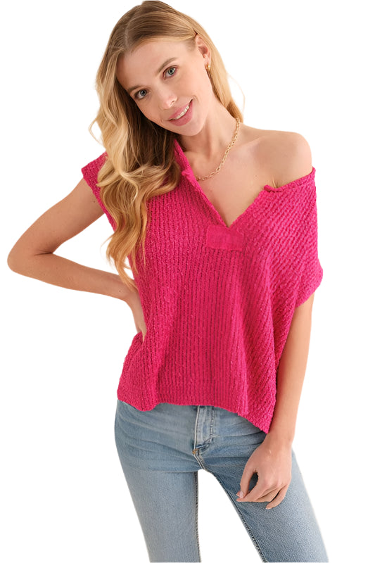 Pull sans manches Femme Fuchsia 0