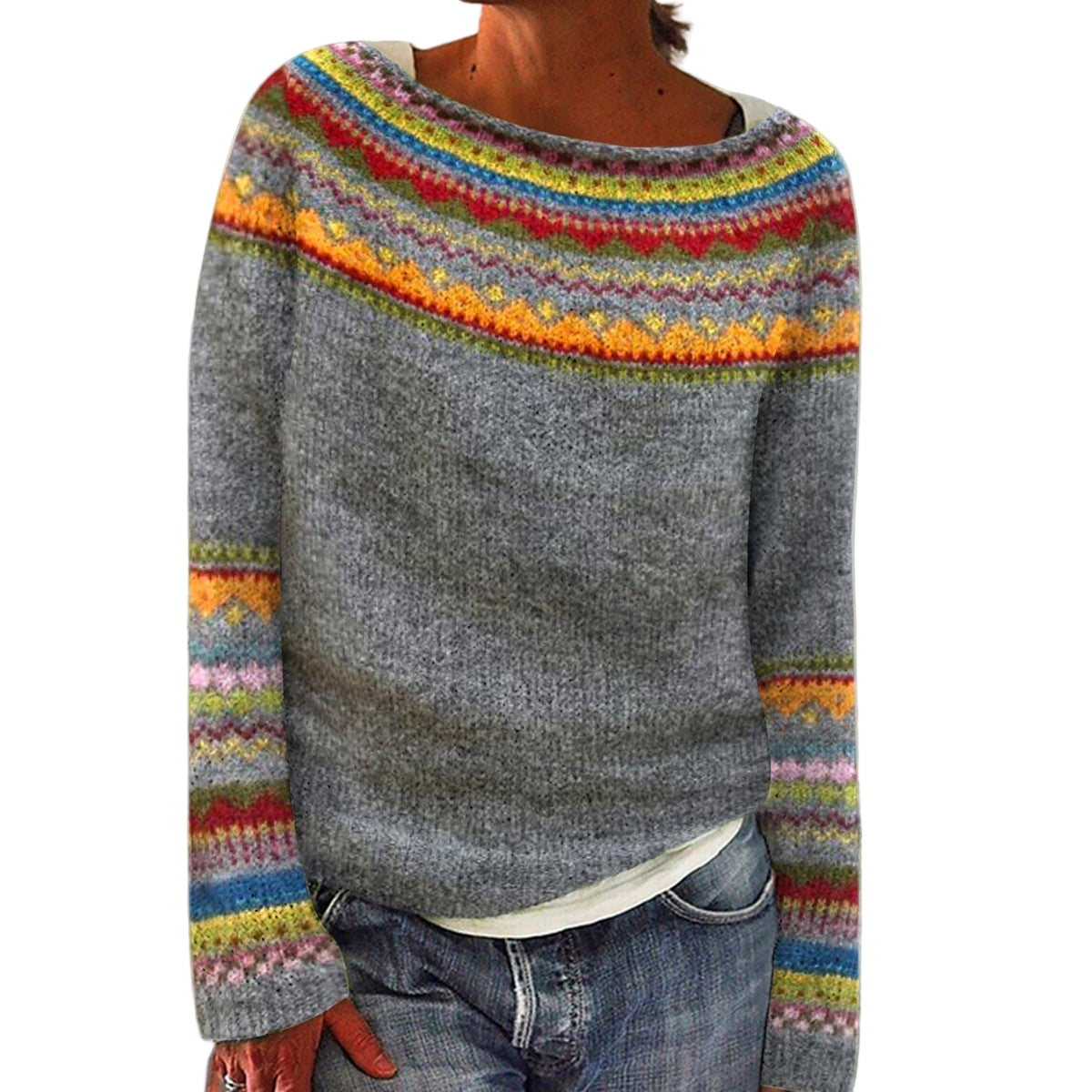 Pull vintage pour femme au design rétro 0