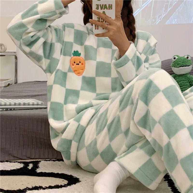 Pyjama Femme Confortable en Coton Doux