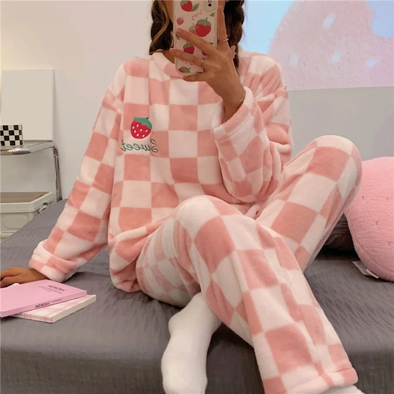 Pyjama Femme Confortable en Coton Doux