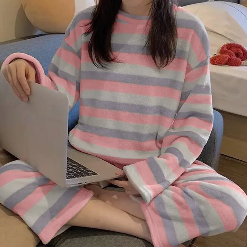 Pyjama Femme Confortable en Coton Doux
