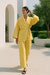 Pyjama Femme Décontracté Tissu Léger Blouse à Nouer et Pantalon Fluide 1