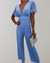 Variant image for Combinaison Dames Col en V Jambes Larges Polyester-9