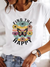 Variant image for T-shirt Femme Imprimé Moderne Coton Doux-37