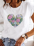 Variant image for T-shirt Femme Imprimé Moderne Coton Doux-28