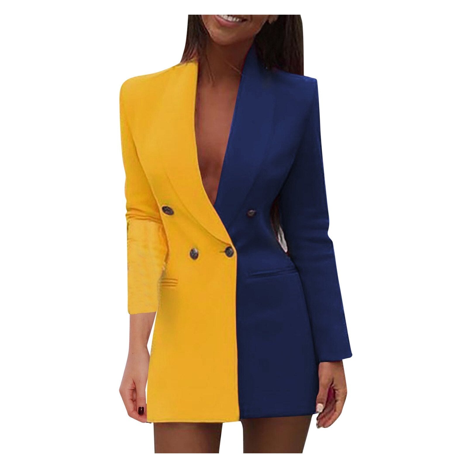 Robe Blazer Femme Bicolore Chic 1