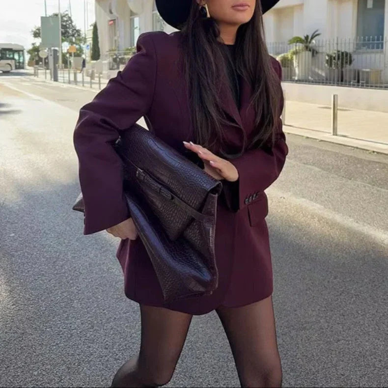 Robe Blazer Longue Femme Chic Moderne 2