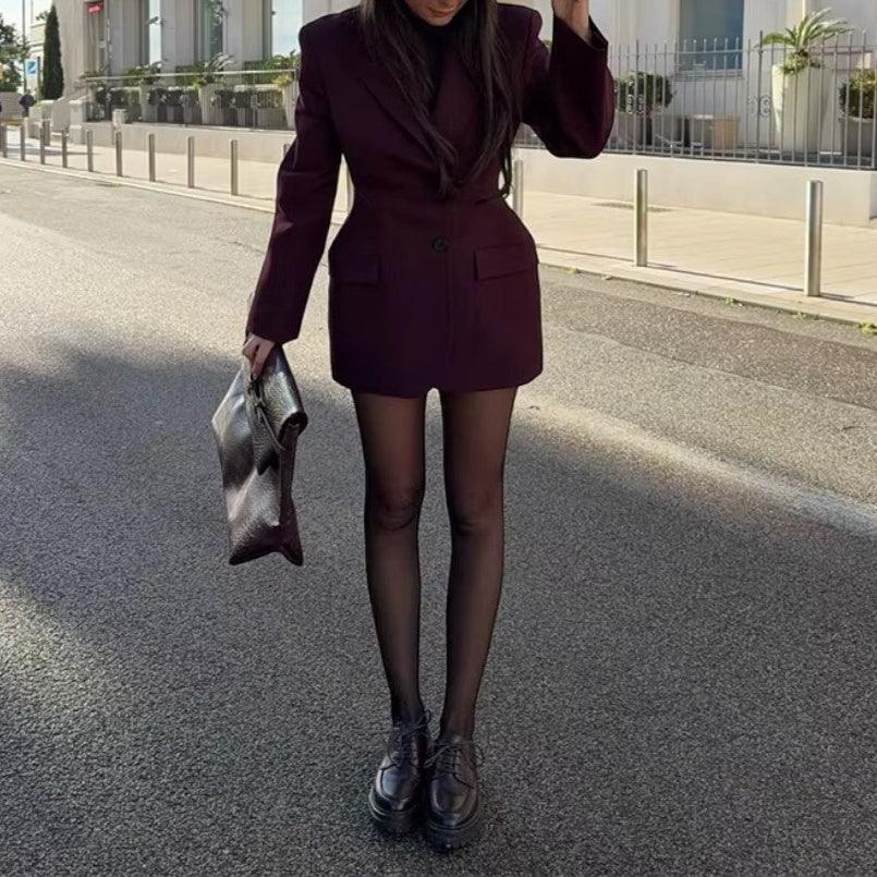 Robe Blazer Longue Femme Chic Moderne 3