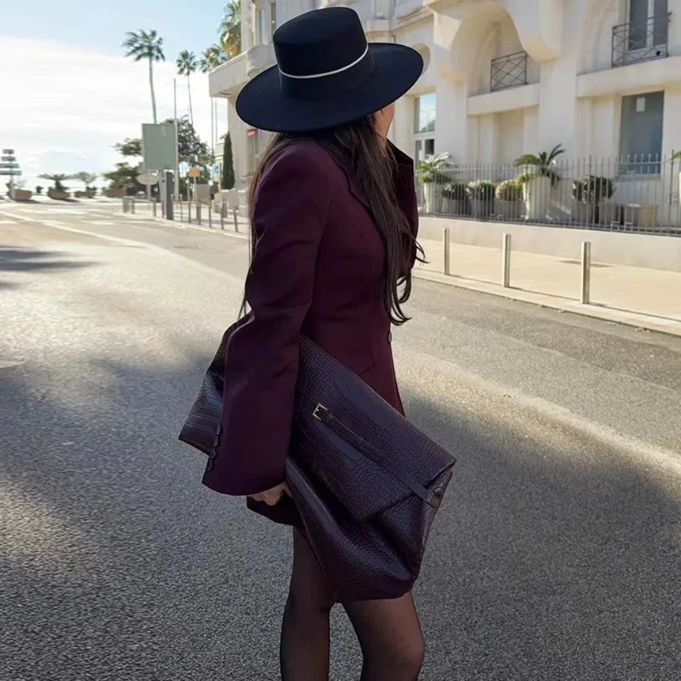 Robe Blazer Longue Femme Chic Moderne 4