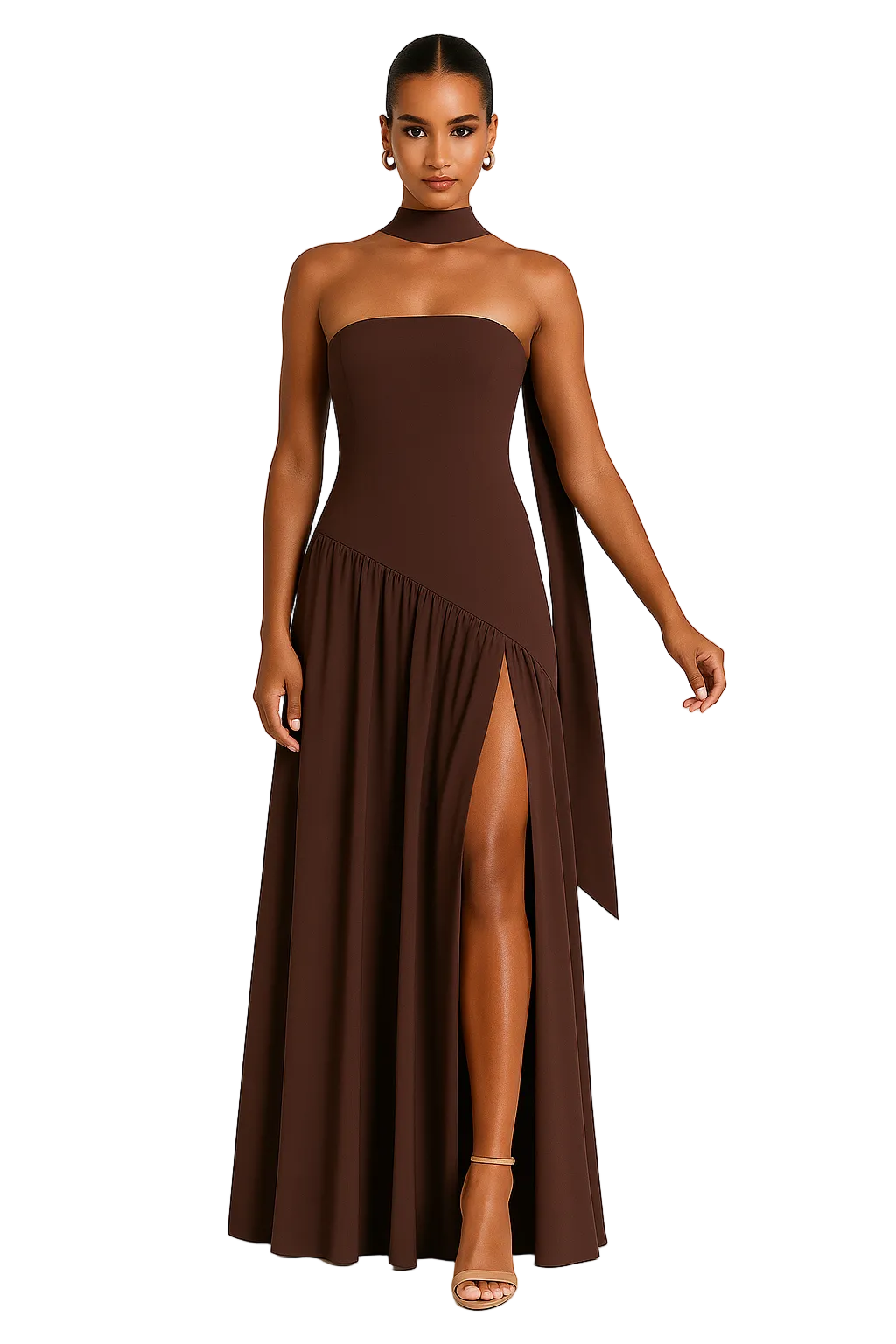 Robe Bustier Femme Fente Haute 1