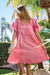 Robe Carrée Minérale Lavée Fuchsia 2