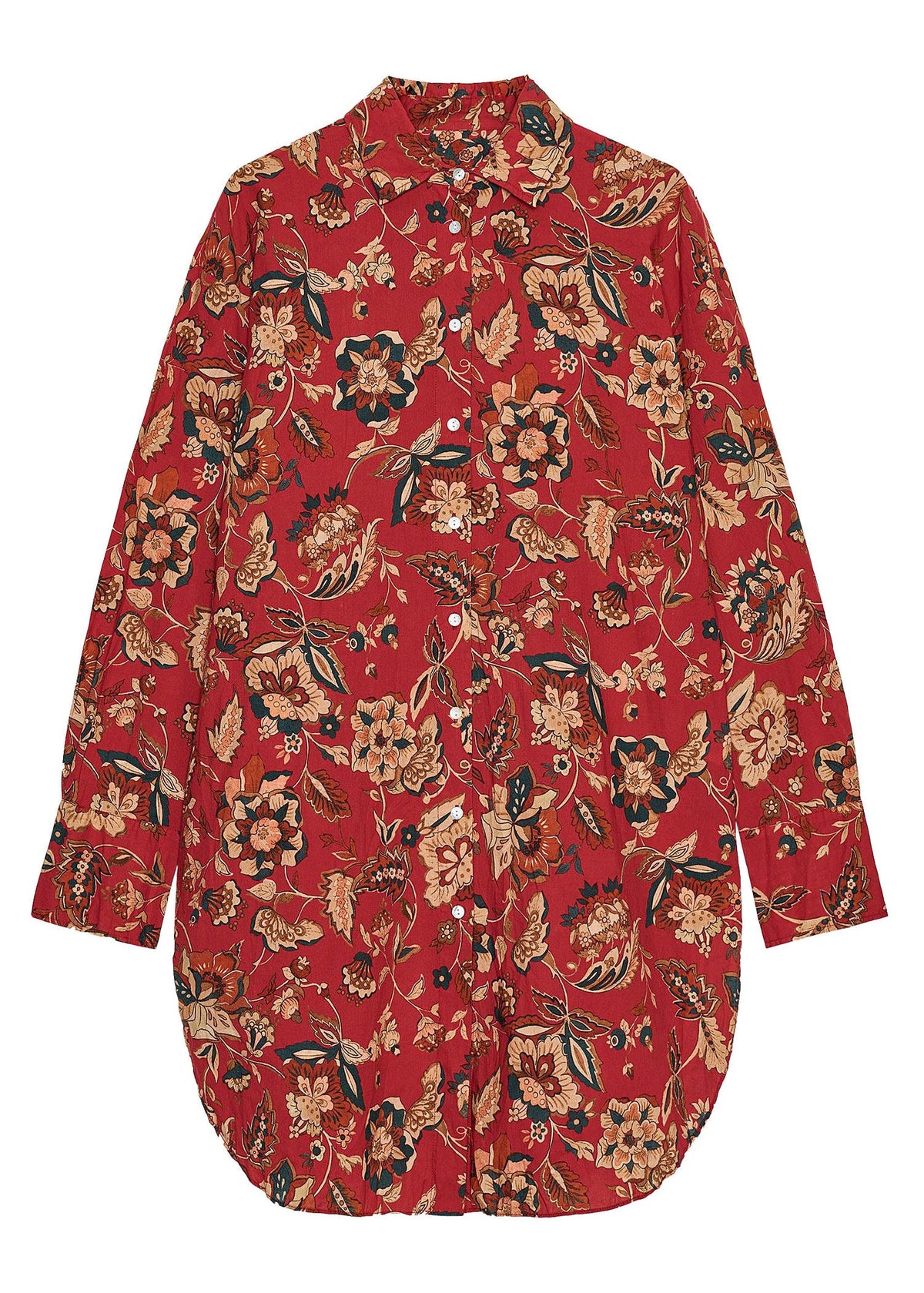 Robe Chemise Femme Col Peter Pan Manches Longues Imprimée 4