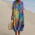 Robe Chemise Femme Grande Taille Imprimé Floral à Manches Courtes 13