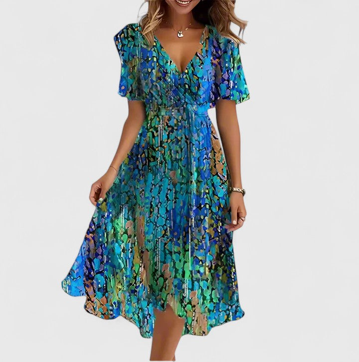 Robe Courte Femme à Motif Floral 1