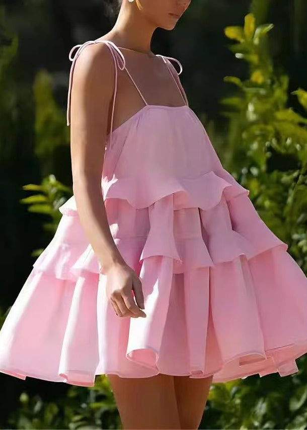Robe D'Été Femme À Volants Chic 0