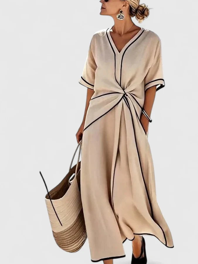 Robe D'Été Femme Chic Rayée Longue 1