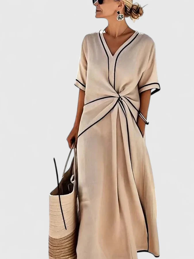 Robe D'Été Femme Chic Rayée Longue 3