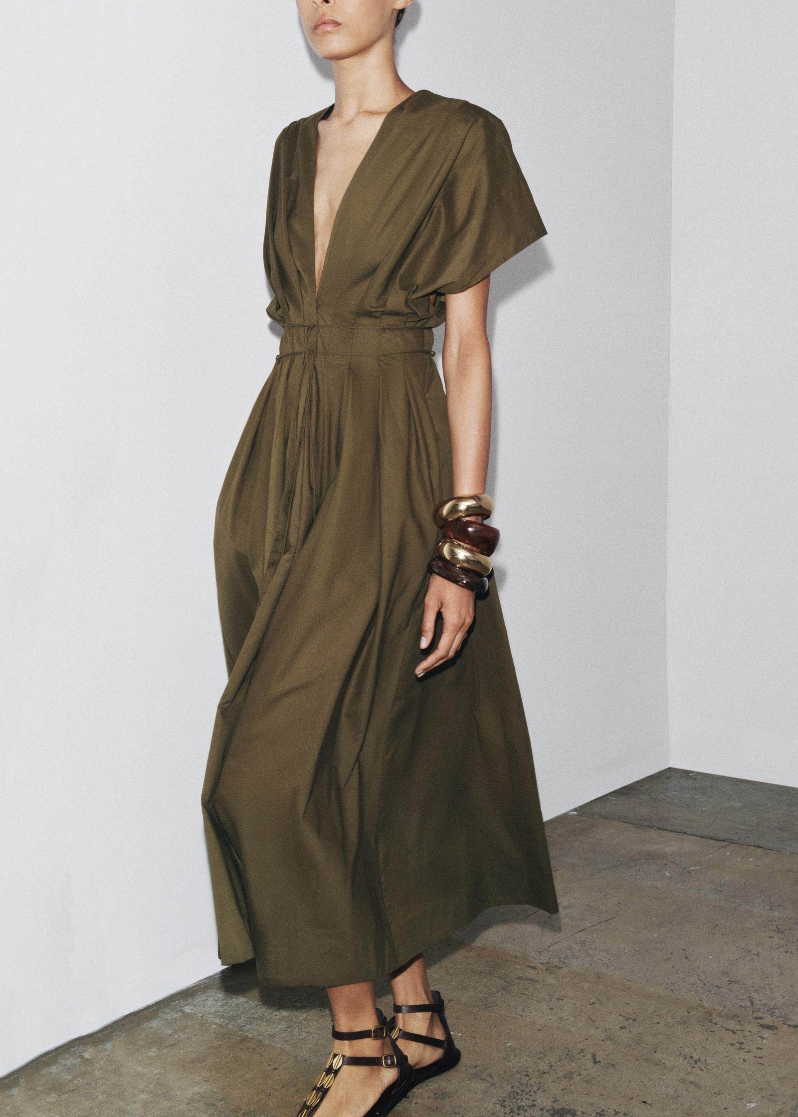 Robe D'été Femme Col En V À Lacets Chic 2