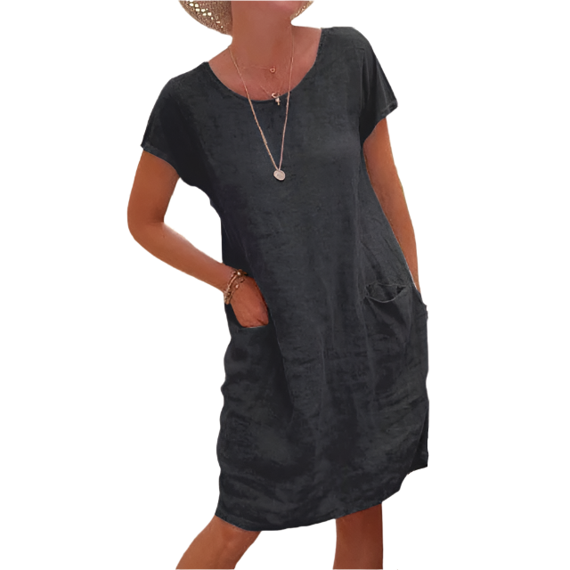 Robe Décontractée Femme en Tissu Léger 0