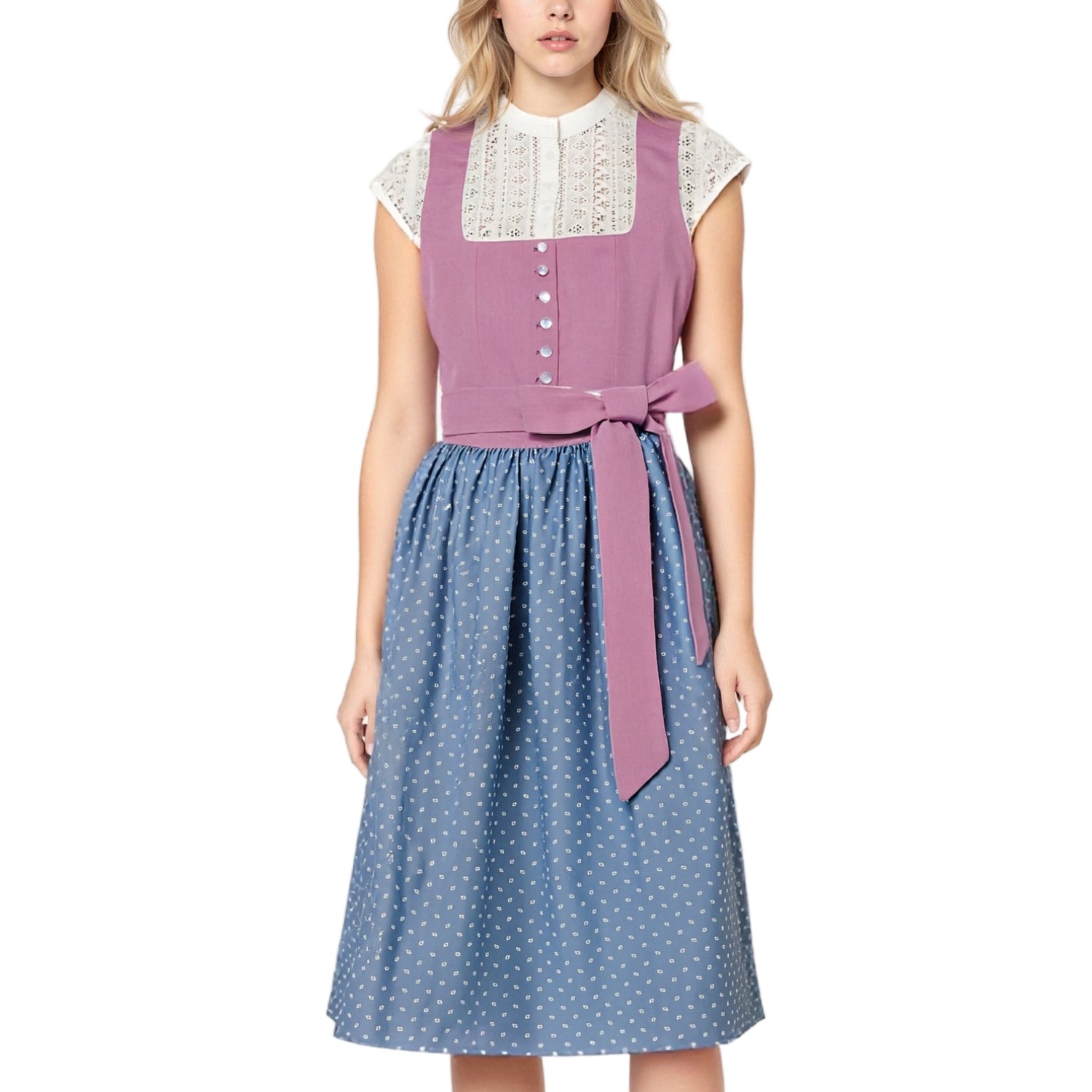 Robe Dirndl Bavaroise avec Schürze pour Femmes Tenue Oktoberfest Traditionnelle 0