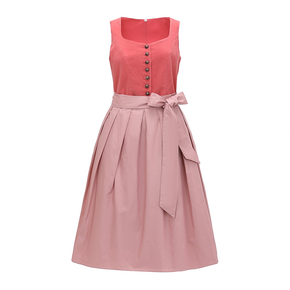 Robe Dirndl Femme Avec Schürze Tissu Confortable 1