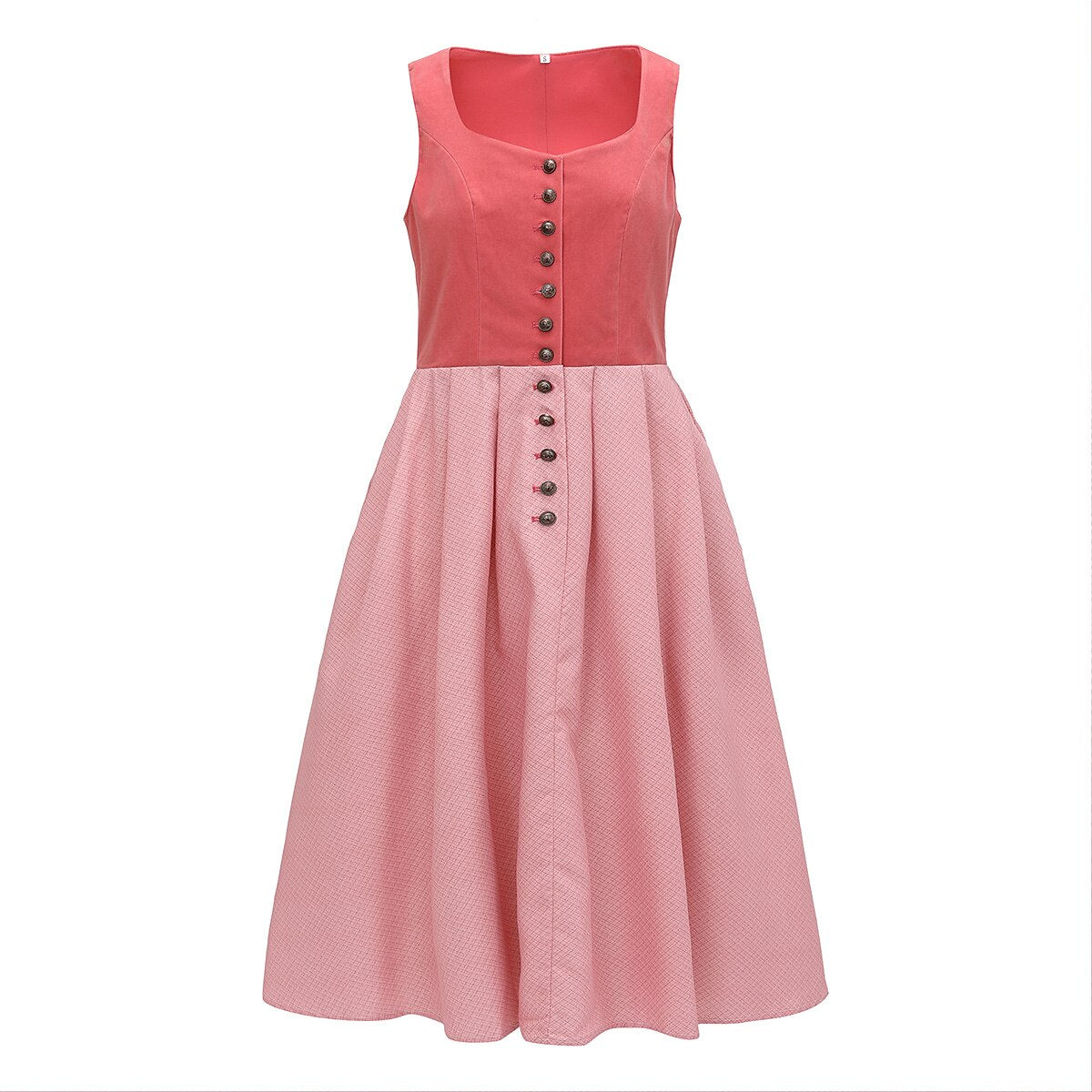 Robe Dirndl Femme Avec Schürze Tissu Confortable 3