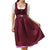 Robe Dirndl Femme Lila avec Schürze en Tissu Doux 0