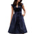 Robe Dirndl Femme Marinebleu Traditionnelle Tissu Léger avec Schürze 0