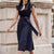 Robe Dirndl Femme Marinebleu Traditionnelle Tissu Léger avec Schürze 3