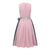 Robe Dirndl Femme Vintage en Polyester Rose 2